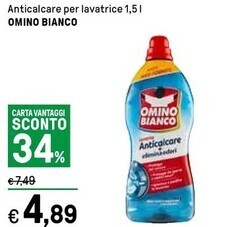 Iper La Grande Omino bianco anticalcare per lavatrice offerta