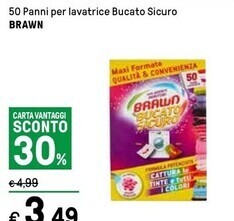 Brawn 50 panni per lavatrice bucato sicuro