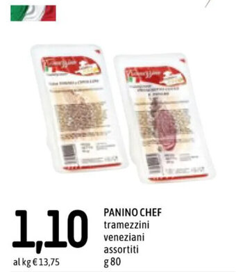 Famila Superstore PANINO CHEF tramezzini veneziani assortiti g 80 offerta