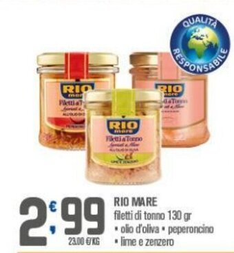 RIO MARE filetti di tonno 130 gr