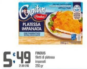 Ottimo Market FINDUS filetti di platessa impanati 250 gr offerta