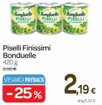Piselli Finissimi Bonduelle 420 g