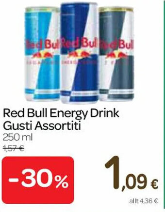 Carrefour Express Red Bull Energy Drink Gusti Assortiti 250 ml offerta
