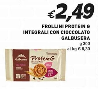 Supermercato Coal FROLLINI PROTEIN G INTEGRALI CON CIOCCOLATO GALBUSERA g 300 offerta
