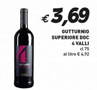 Supermercato Coal GUTTURNIO SUPERIORE DOC 4 VALLI cl 75 offerta
