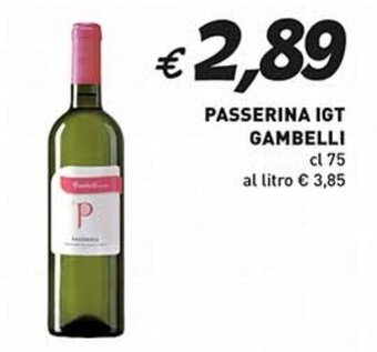 Supermercato Coal PASSERINA IGT GAMBELLI cl 75 offerta