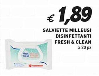 Supermercato Coal SALVIETTE MILLEUSI DISINFETTANTI FRESH & CLEAN x 20 pz offerta
