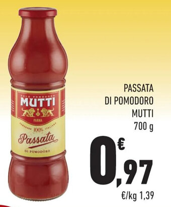 Conad Margherita PASSATA DI POMODORO MUTTI 700 g offerta