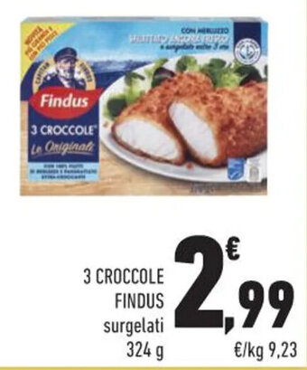 Conad Margherita 3 CROCCOLE FINDUS surgelati 324 g offerta