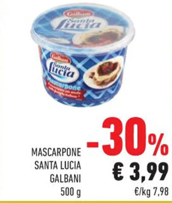 Conad Margherita MASCARPONE SANTA LUCIA GALBANI 500 g offerta