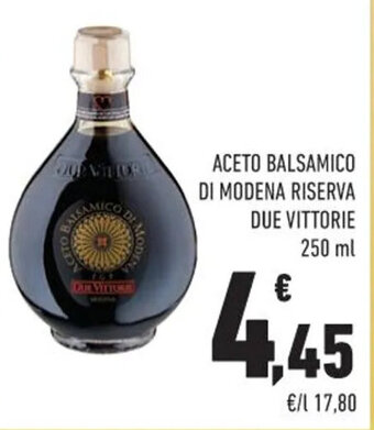 Conad Margherita ACETO BALSAMICO DI MODENA RISERVA DUE VITTORIE 250 ml offerta
