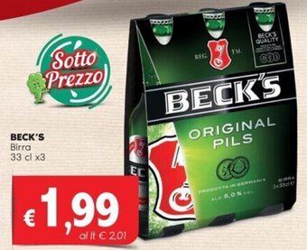 BECK'S Birra 33 cl x3