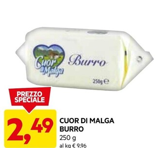 DPiù Cuor di malga burro offerta