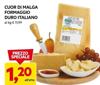 DPiù Cuor di malga formaggio duro italiano offerta