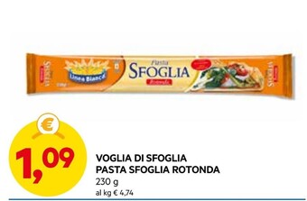 DPiù Linea bianca voglia di sfoglia pasta sfoglia rotonda offerta