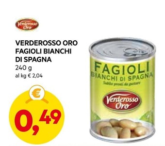 DPiù Verderosso oro fagioli bianchi di spagna offerta
