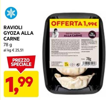 DPiù Ravioli gyoza alla carne offerta