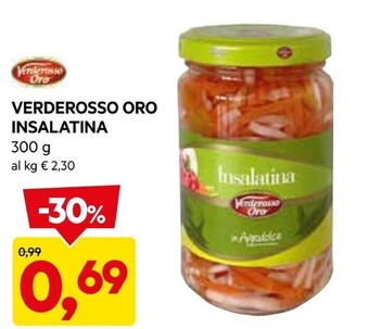 DPiù Verderosso oro insalatina offerta