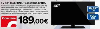Ipercoop TV 40" TELEFUNK TE40550G54V4DA offerta