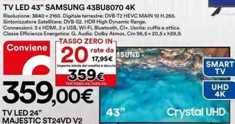 TV LED 43" SAMSUNG 43BU8070 4K
