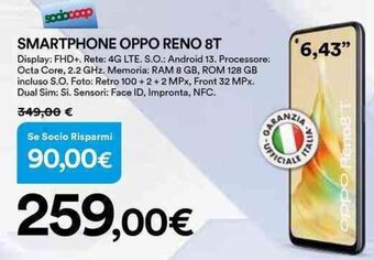 Ipercoop SMARTPHONE OPPO RENO 8T offerta