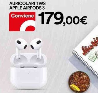 Ipercoop AURICOLARI TWS APPLE AIRPODS 3 offerta