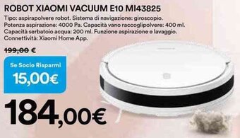 Ipercoop ROBOT XIAOMI VACUUM E10 MI43825 offerta