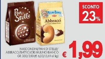 PrestoFresco Barilla nascondini/pan di stelle/abbracci/batticuori mulino bianco offerta