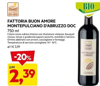 Fattoria buon amore montepulciano d'abruzzo doc
