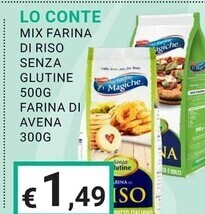 Eté Lo conte mix farina di riso senza glutine farina di avena offerta