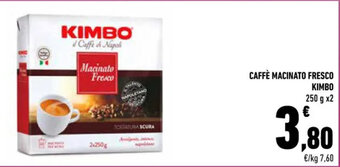Conad CAFFÈ MACINATO FRESCO KIMBO 250 g x 2 offerta