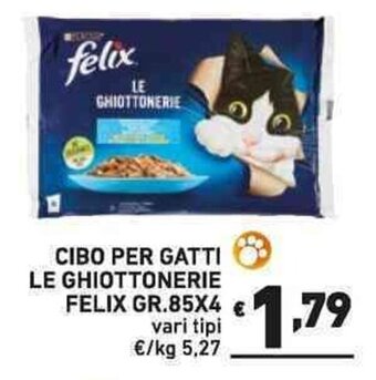 Ok Market CIBO PER GATTI LE GHIOTTONERIE FELIX GR.85X4 offerta