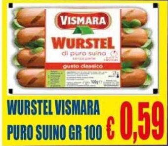 Supermercato Papale WURSTEL VISMARA PURO SUINO GR 100 offerta