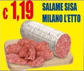 Supermercato Papale SALAME SISA MILANO L'ETTO offerta