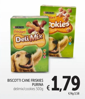 Spazio Conad BISCOTTI CANE FRISKIES PURINA delimix/cookies 500g offerta