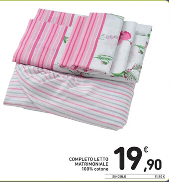 Spazio Conad COMPLETO LETTO MATRIMONIALE 100% cotone offerta
