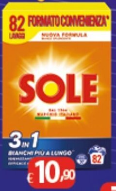 Bernava Detersivo in polvere SOLE 82 Lavaggi offerta