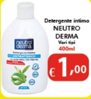 Bernava Detergente intimo NEUTRO DERMA Vari tipi 400ml offerta