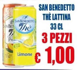 Supermercato Papale SAN BENEDETTO THÈ LATTINA 33 CL offerta