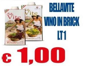 Supermercato Papale BELLAVITE VINO IN BRICK LT1 offerta