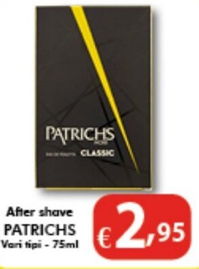 Bernava After shave PATRICHS Vari tipi - 75ml offerta