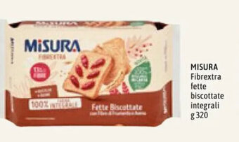 Famila Superstore MISURA Fibrextra fette biscottate integrali g 320 offerta