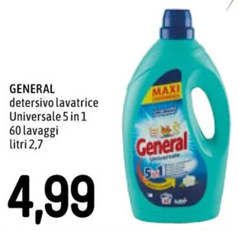 Famila Superstore GENERAL detersivo lavatrice Universale 5 in 1 60 lavaggi litri 2,7 offerta