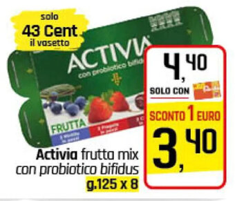 Famila Superstore Activia frutta mix con probiotico bifidus g.125 x 8 offerta