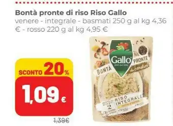 Coop Gallo Bonta Pronte Di Riso offerta