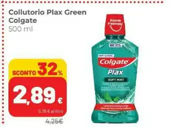 Coop Colgate Collutorio Plax Green 500ml offerta