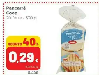 Coop Coop - Pancarrè 20 Fette 330 G(ml) offerta