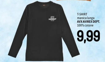 Famila Superstore T-SHIRT manica lunga AVX AVIREX DEPT. 100% cotone offerta