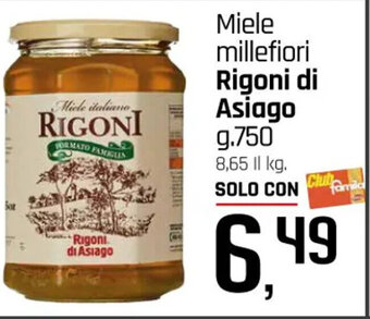 Famila Superstore Miele millefiori Rigoni di Asiago g.750 offerta