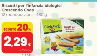 Coop Coop Biscotti Per L'infanzia Biologici Crescendo offerta